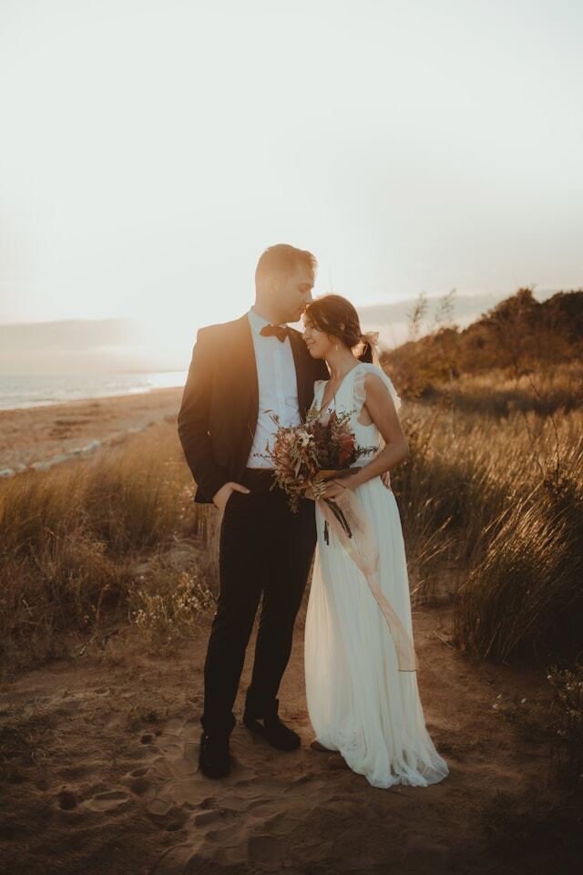 beach wedding - couple-1